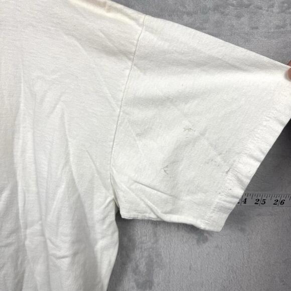 Vintage 1987 St. Maarten NA Fish Graphic T-Shirt L USA Made Single Stitch Ocean - Picture 7 of 10